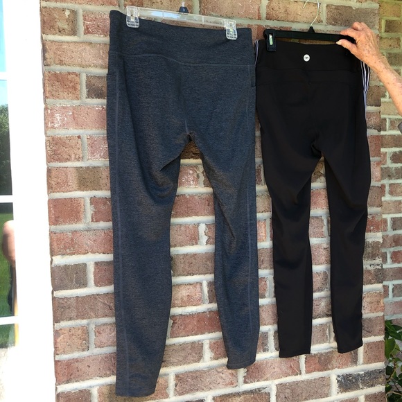 Avia grey & black with white stripes active leggings Like New - 2 pair bundle - Picture 4 of 16